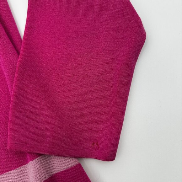 Exclusively Misook Pink Black Long Sleeve Cardigan Women's Large *read - Picture 5 of 8